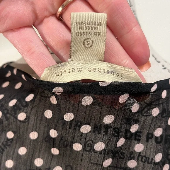 Jonathan Martin Sheer Floral Blouse (Size S) - Picture 3 of 3